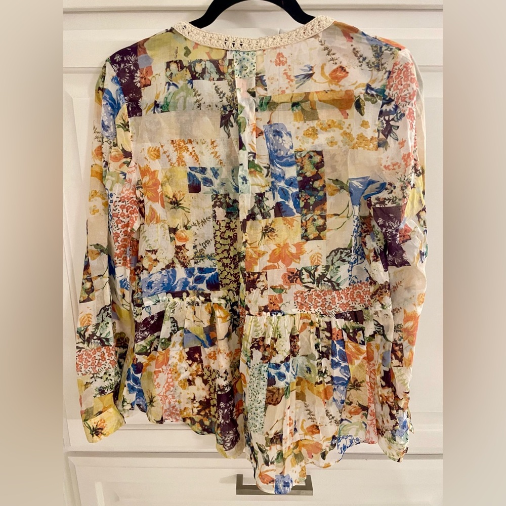 Maeve Multicolor Patchwork Blouse - image 6
